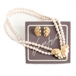 Kenneth Jay Lane pearled butterfly set