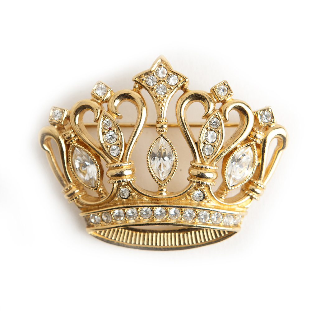 Kenneth Jay antique crown brooche - Findage