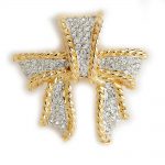Kenneth Jay Lane Crystal Bow brooch