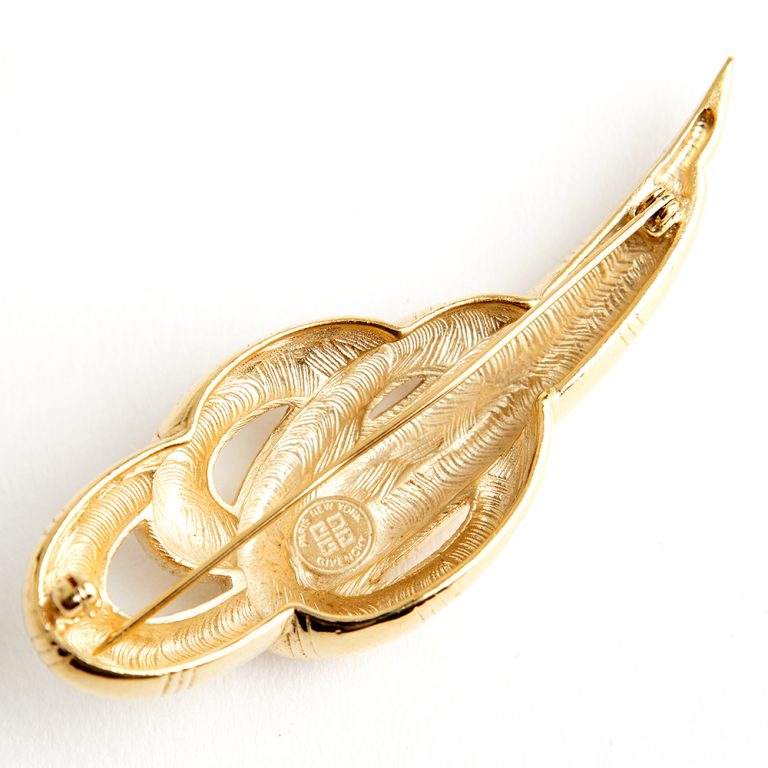 Vintage Givenchy Gold tone brooch - Findage