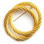 Christian Dior 2 Round brooch