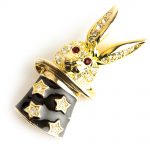 Kenneth Jay Lane Magic Rabbit brooch