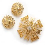 Kenneth Jay Lane Maltese set