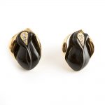Kenneth Jay Lane Black Tulip earrings
