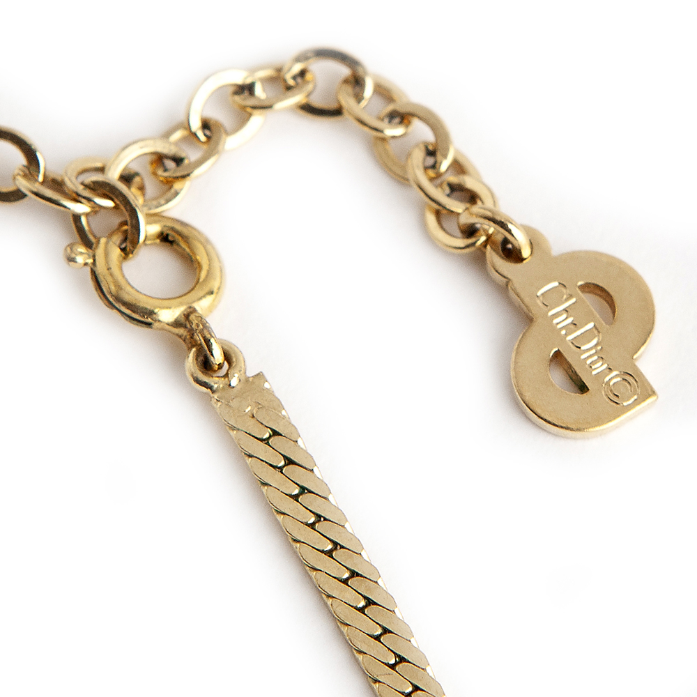 Christian Dior Pearl Gold Chain Layered Necklace Medium Length – LLBazar