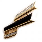 Givenchy Black Chrystal brooch