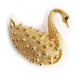 Kenneth Jay Lane Swan brooch