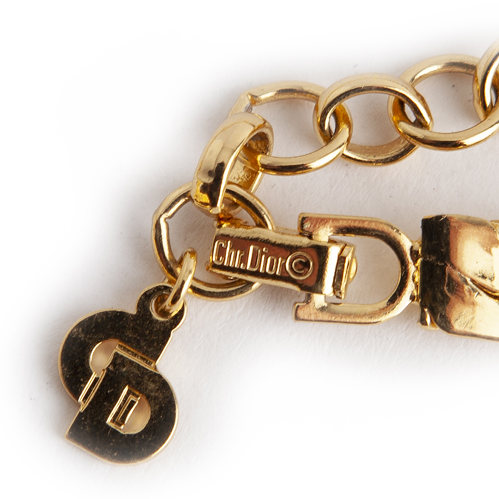 Christian Dior Vintage CD Logo Gold Tone Necklace Dior | TLC