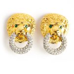 Kenneth Jay Lane Lion earrings