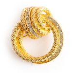 Chr. Dior chrystal knot brooch