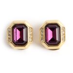 Christian Dior Purple earrings