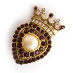 Kenneth Jay Lane Crown brooch