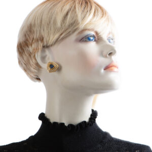 Chr. Dior Triangle blue earrings - Image 4
